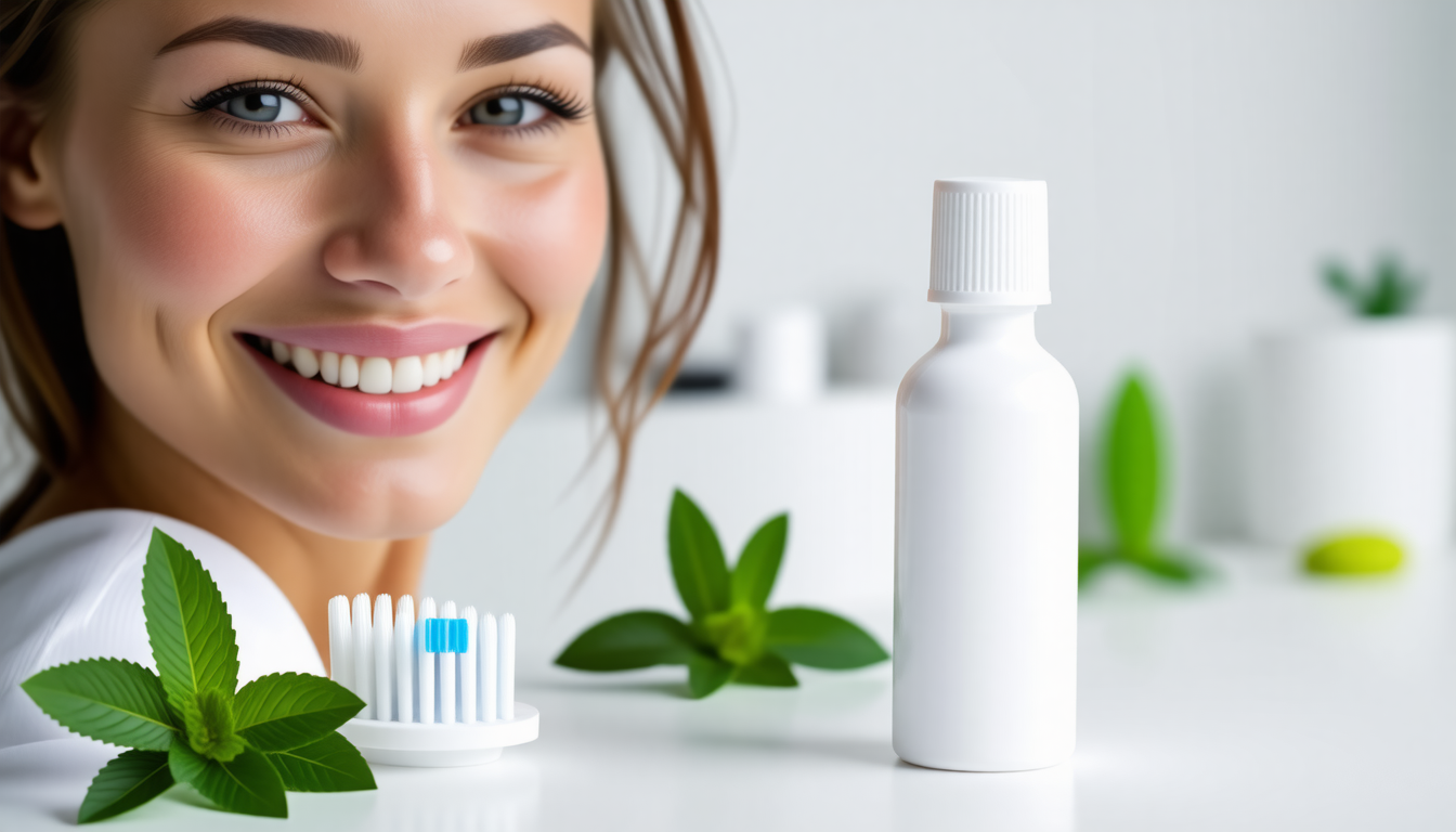 A clean dental-wellness scene with a healthy smile and natural oral-c… for lactobacillus reuteri prodentis