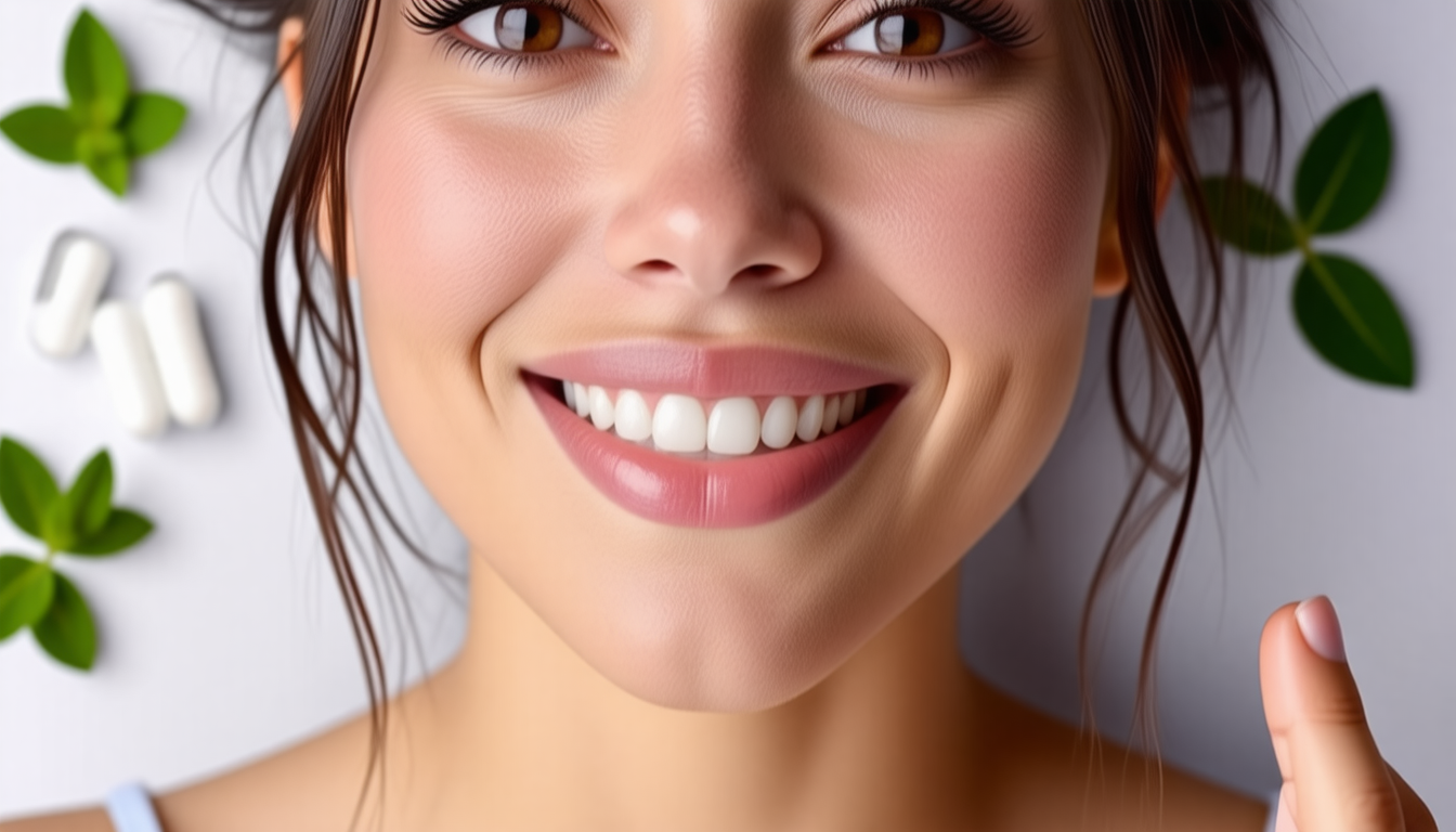 A clean dental-wellness scene with a healthy smile and natural oral-c… for prodentim ingredients