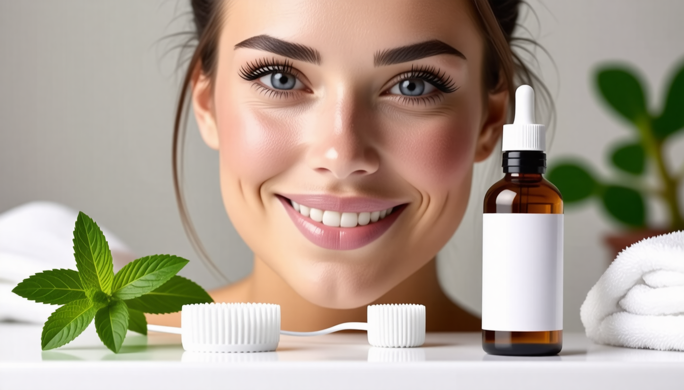 A clean dental-wellness scene with a healthy smile and natural oral-c… for side effects of prodentim