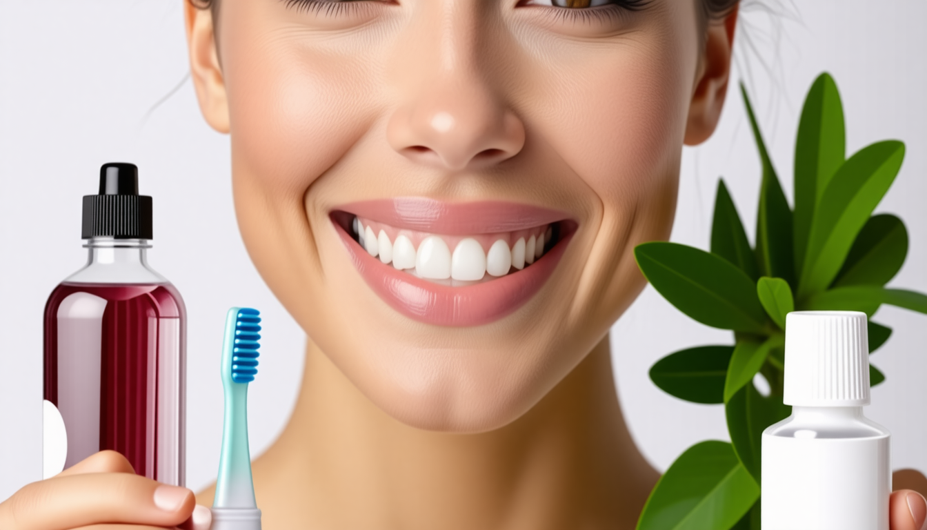 A clean dental-wellness scene with a healthy smile and natural oral-c… for who manufactures prodentim